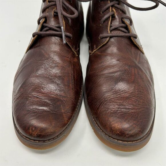 Timberland Men's Brown Leather Ortholite Chukka Boots Size 9.5 Lace Up Casual - Picture 5 of 13